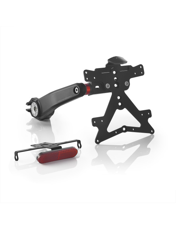 Porta targa Side Arm Rizoma PT607B - Anodizzato Black - 1 Porta targa Side Arm Rizoma PT607B - Anodizzato Black - 1