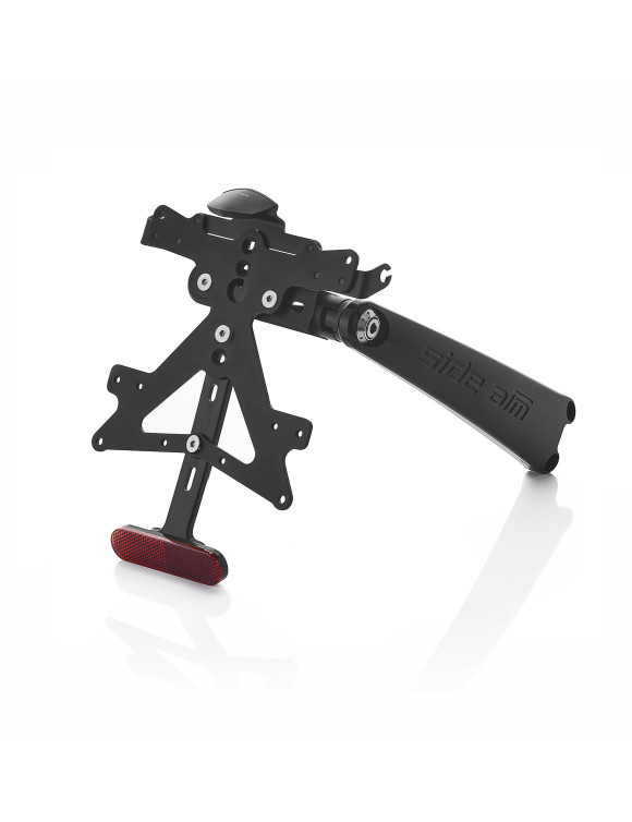 Kit portamatrículas Rizoma PT706B BRAZO LATERAL - Anodizado Negro - 1
