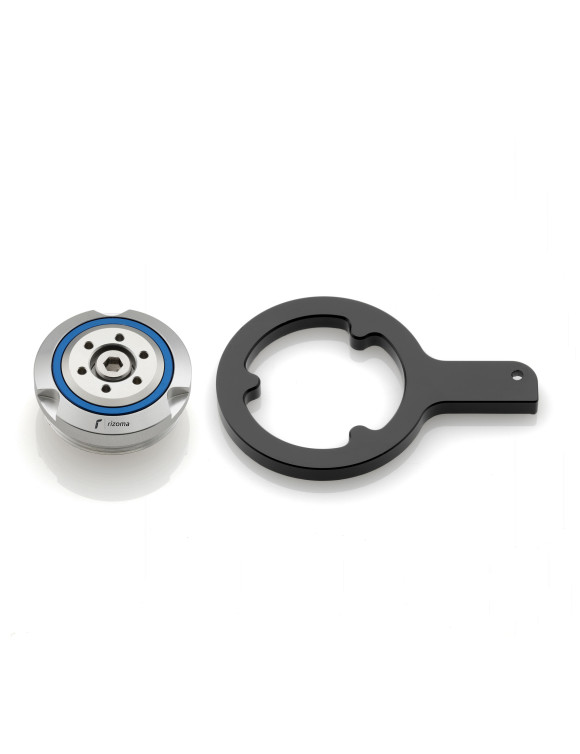 Rizoma TP030A Motoröl-Einfülldeckel – Silber eloxiert - 1