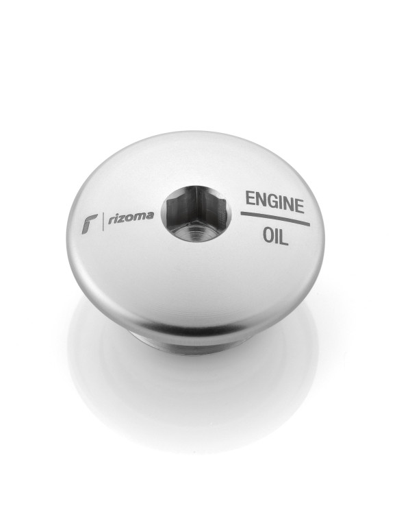 Motoröl-Einfülldeckel (M24x3) Rizoma TP043A – Silber eloxiert, M24x3 - 1
