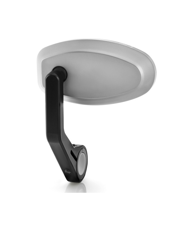 Rizoma BS071A "Reverse Retro" rear-view mirror - Silver anodized, Dual position - 1