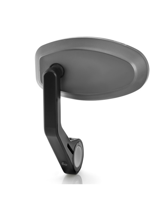 Rizoma BS071D "Reverse Retro" rear-view mirror - Thunder Gray anodized, Dual position - 1