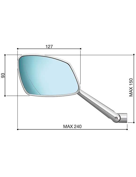 Rétroviseur 4D (Gauche) Rizoma BS208A - - 3