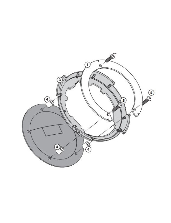 FLANGE BF30 les sacs réservoir Tanklock/Ed,Honda CBR1000 RR,NT1100,CB500-650 - 1