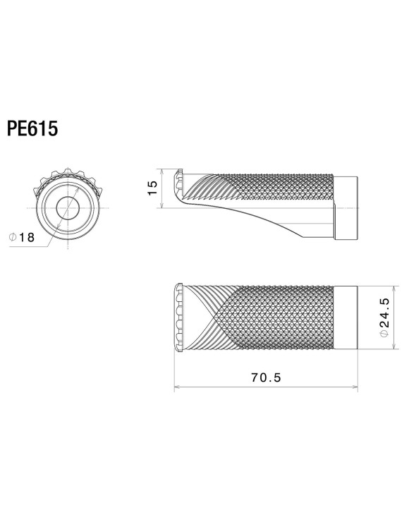 Bielas Rizoma PE615G Snake - Anodizado Fire Gold, Conductor/Pasajero - 2