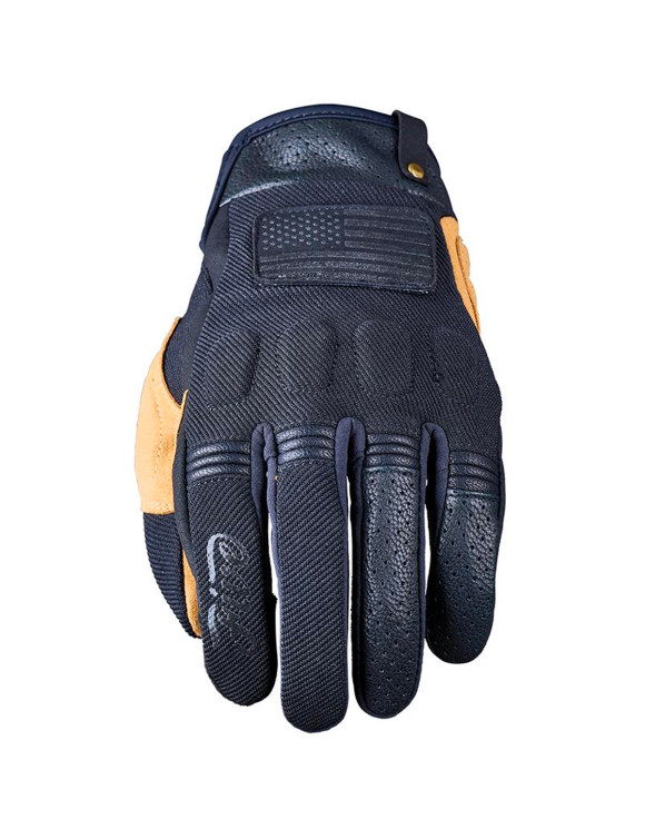 Gants Moto Homme Été Five Scrambler Noir/Marron 81303 - 1