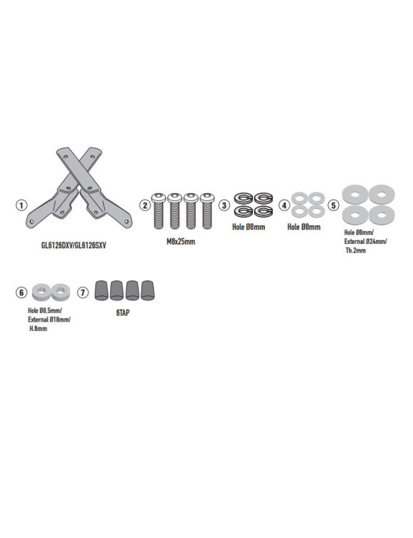 Attacco posteriore specifico per bauletto MONOKEY® o MONOLOCK®, Givi SR7604, per ZONTES 368 g - 1