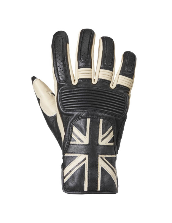 Triumph Mono Flag Men's Motorcycle Gloves Black/Bone MGVS17304 - 2