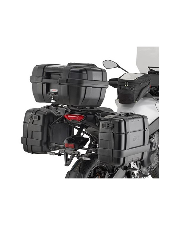 Portavaligie laterale specifico PL ONE-FIT configurato per valigie MONOKEY®, Givi PLO2171MK, YAMAHA tracer 9 - 1