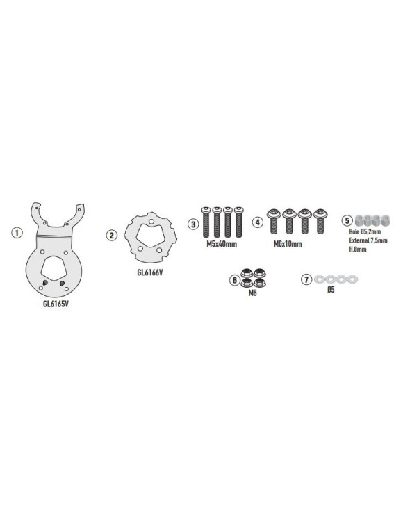 Bride spécifique pour Sacoches de Réservoir TANKLOCK, TanklockED, Givi BF95, pour CFMOTO 800MT-X - 1