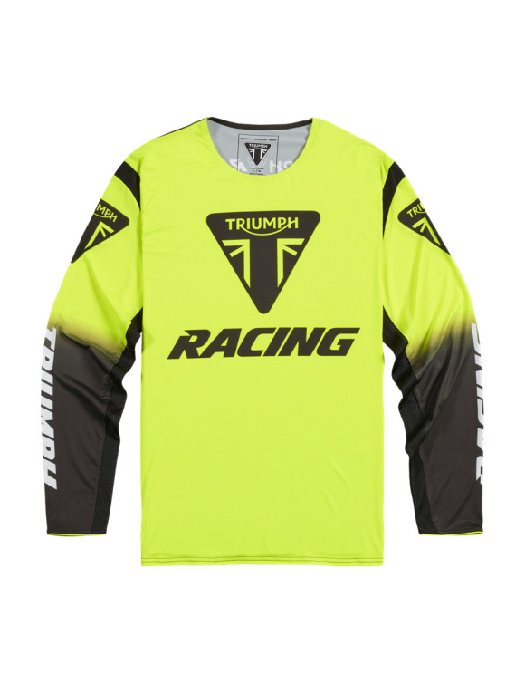 Maglia Motocross da Uomo Triumph Race Face Adventure Black/Yellow MTLS25135 - 1