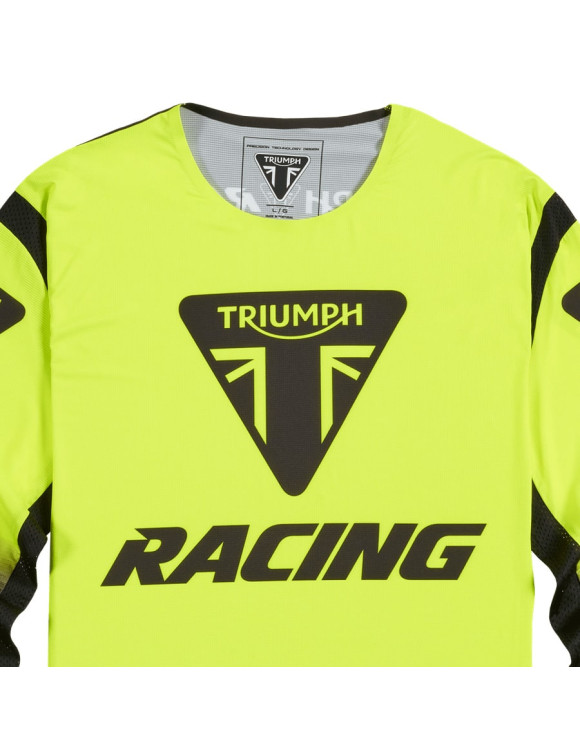 Maglia Motocross da Uomo Triumph Race Face Adventure Black/Yellow MTLS25135 - 4
