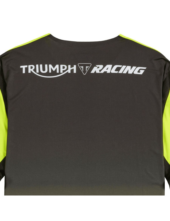 Maglia Motocross da Uomo Triumph Race Face Adventure Black/Yellow MTLS25135 - 5