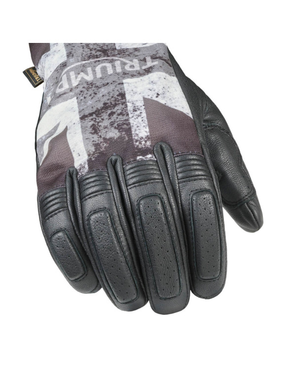 Guanti Moto da Uomo Triumph Mono Flag Black MGVS25504