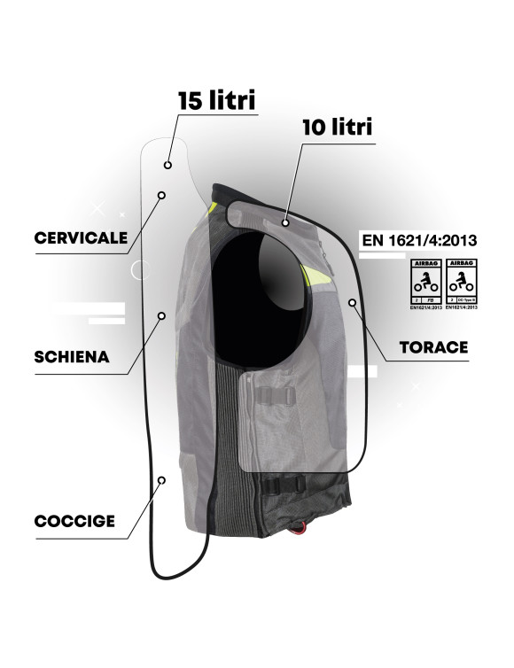 Gilet Airbag Unisexe Motoairbag MAB M1 Noir D4047 - 2