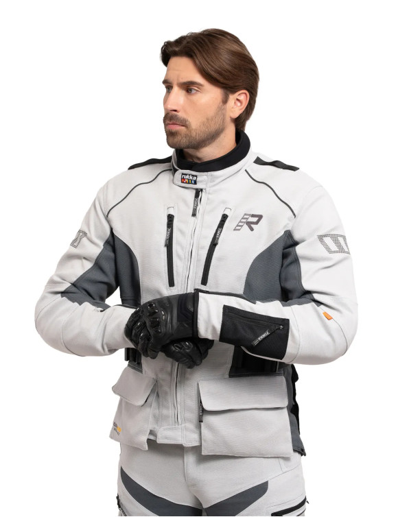 Veste Moto Adventure Homme Rukka Airtacama Blanc 70238764200 - 3
