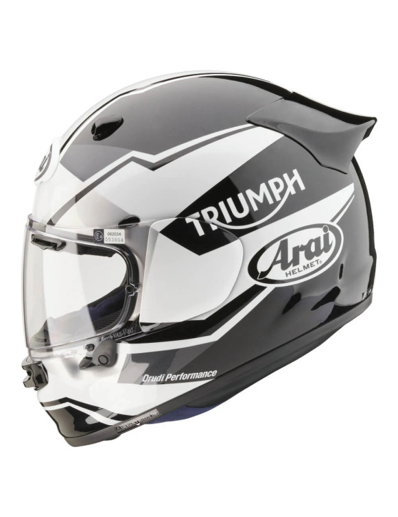 Casco Integral de Moto Triumph por Arai Quantic Blanco/Negro Brillante MHMS24000 - 2