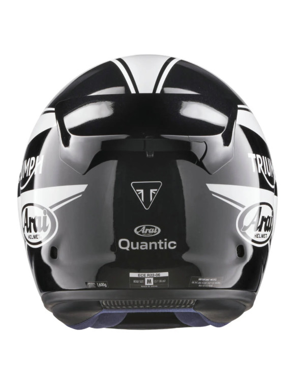 Casco Integral de Moto Triumph por Arai Quantic Blanco/Negro Brillante MHMS24000 - 4