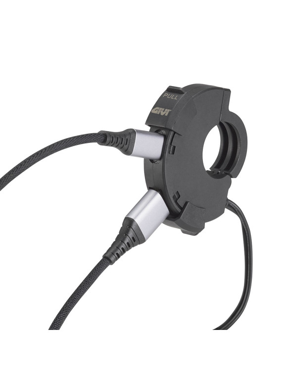 USB and USB-C Handlebar Power Socket, Givi S120 - 4