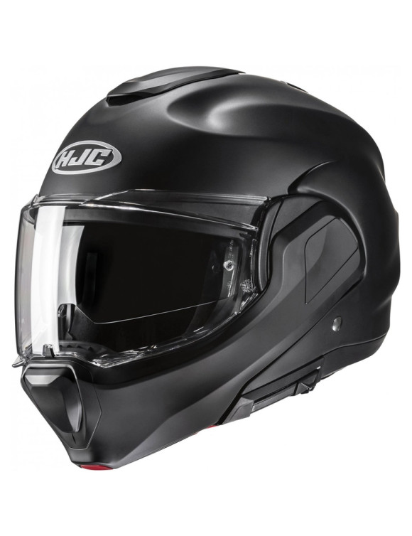Casco de Moto Modular HJC F100 Sólido Negro Mate Semi Plano 189270 - 1