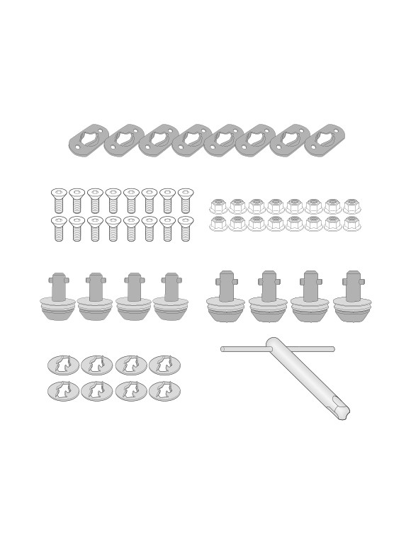 Givi 11RKIT Kit pour transformation rapide du support de valise, BMW R 1200-1250 GS - 1