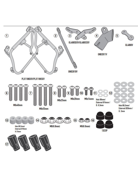 Kit GIVI PLX1186 valises V35,V37 Monokey® SiHonda Forza 750 - 1