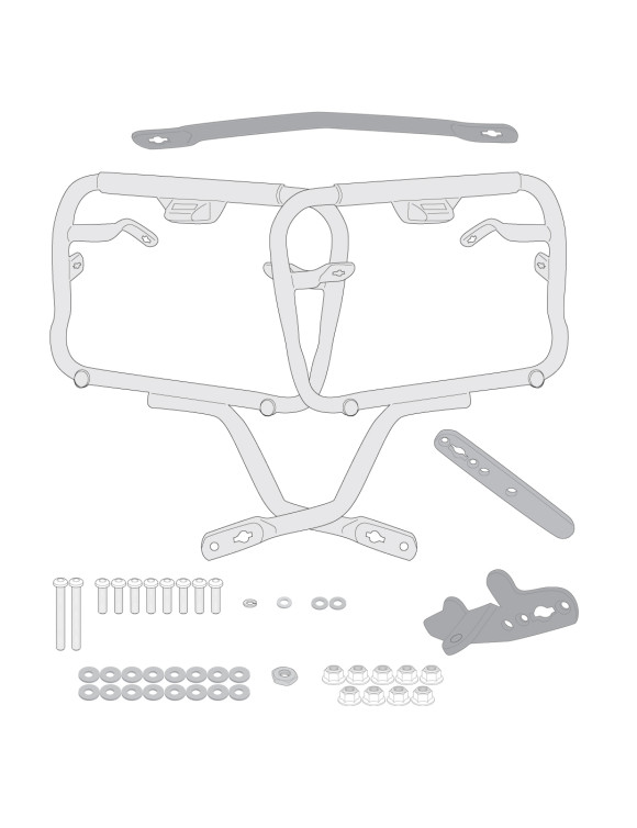 GIVI PLX1192 side rack kit V35/V37 Monkey® Side motorcycle suitcases - 1 GIVI PLX1192 side rack kit V35/V37 Monkey® Side motorcycle suitcases - 1