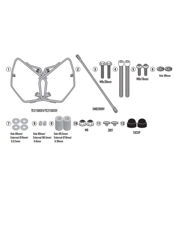 Telai GIVI te2156 per borse laterali easylock/morbide Yamaha mt-09/sp (dal 2021) - 1 Telai GIVI te2156 per borse laterali easylock/morbide Yamaha mt-09/sp (dal 2021) - 1
