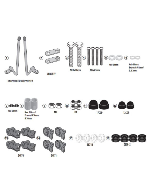 Givi a1193a mounting kit windlezza 1193a Honda SH mode 125(from 2021) - 1