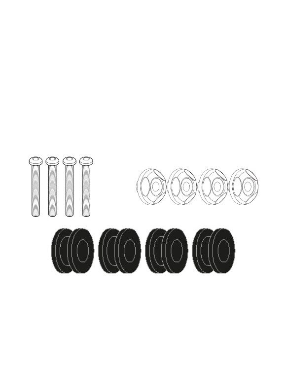 Kit attacchi GIVI d2153kit per parabrezza 2153dt Yamaha n-max 125-155 (dal 2021) - 1 Kit attacchi GIVI d2153kit per parabrezza 2153dt Yamaha n-max 125-155 (dal 2021) - 1