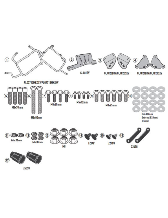 GIVI PLO7713CAM Portaligie Kit Monokey Trekker Outback KTM 1290 Super Adv. S-R. - 1