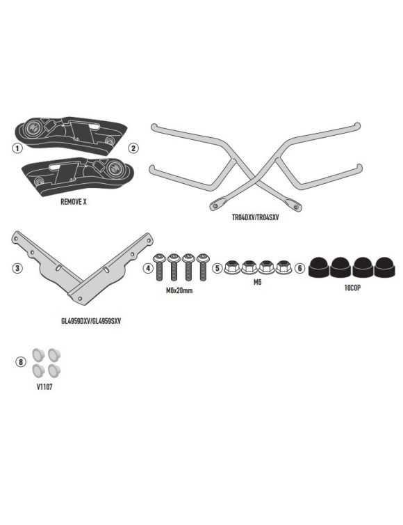 Givi tr2159 frame kit side slat bags,Yamaha Tracer 9(from 2021) - 1