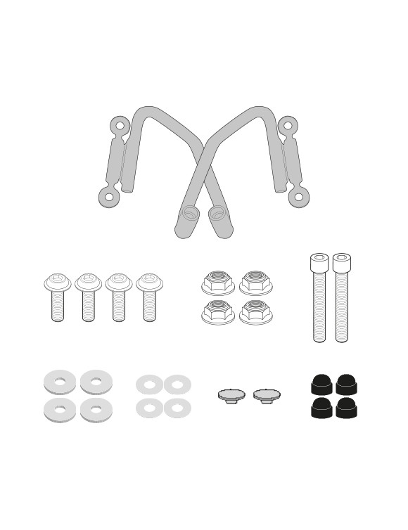 GIVI A1176A Fixing Kit windshield 1176a/1176ABL,Honda CB 500 F - 1