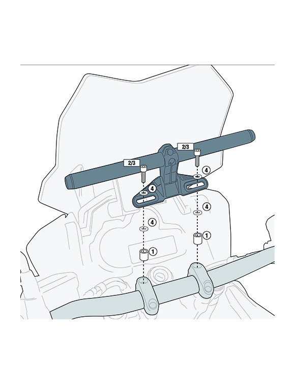 Kit vis Givi 04Skit spécifique le support S900A et S901A - 1 Kit vis Givi 04Skit spécifique le support S900A et S901A - 1