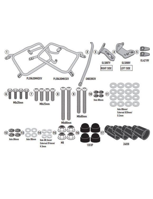 Givi Plo9430mk luggage rack kit Monokey suitcases,Norden 901/KTM 790-890 ADV - 1 Givi Plo9430mk luggage rack kit Monokey suitcases,Norden 901/KTM 790-890 ADV - 1