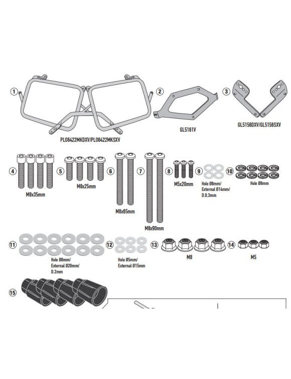 Side panniers holder kit GIVI PLO6422mk, Monokey, Triumph Tiger 1200 GT - 1 Side panniers holder kit GIVI PLO6422mk, Monokey, Triumph Tiger 1200 GT - 1