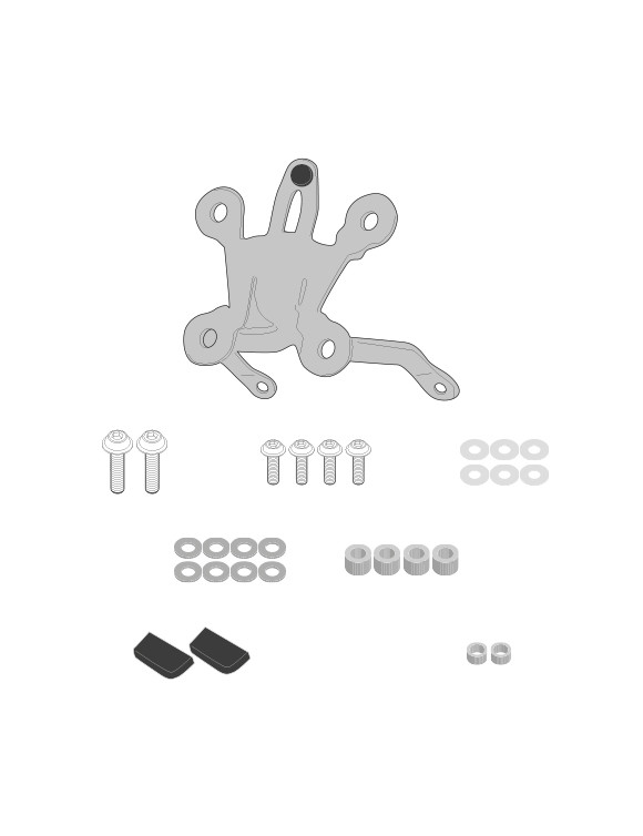 GIVI A8706a fitting kit for 1173s screen, Benelli 502 c - 1