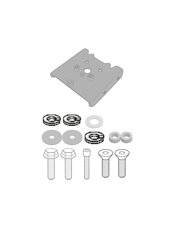 Kit de adaptador GIVI 6421kit para PLO6421MK / PLO6421CAM, TIGER 660 PIEDIERAS DE SPOR - 1