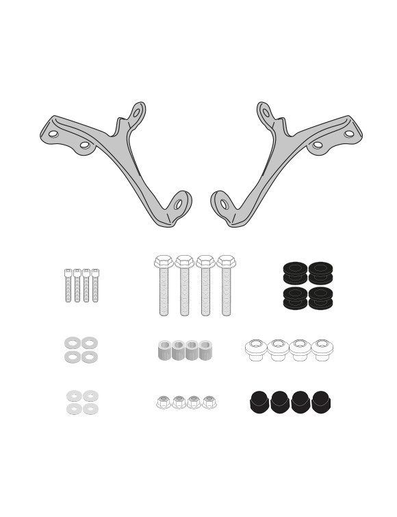 GIVI A8401a fitting kit for windshield 8401a, harley davidson Sportster s 1250 - 1