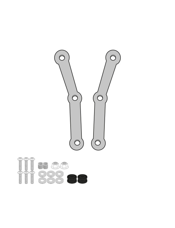 Givi D6125KIT Mounting Kit for 6125DT Windshield, KYMCO Skytown 125 - 1