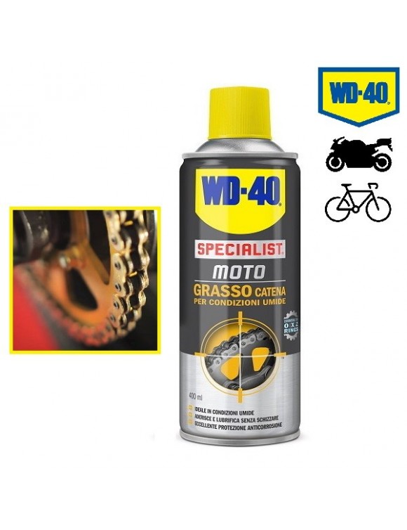 Chaîne moto graisse lubrifiante WD-40 400 ml anti-corrosion/spray  anti-rouille