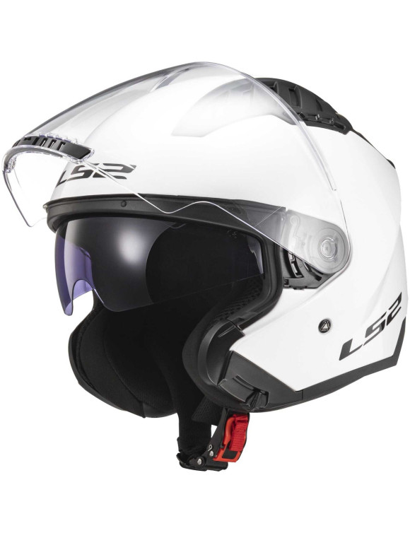 Casque Moto Jet LS2 OF600 Copter II Blanc Uni Brillant - 2 Casque Moto Jet LS2 OF600 Copter II Blanc Uni Brillant - 2