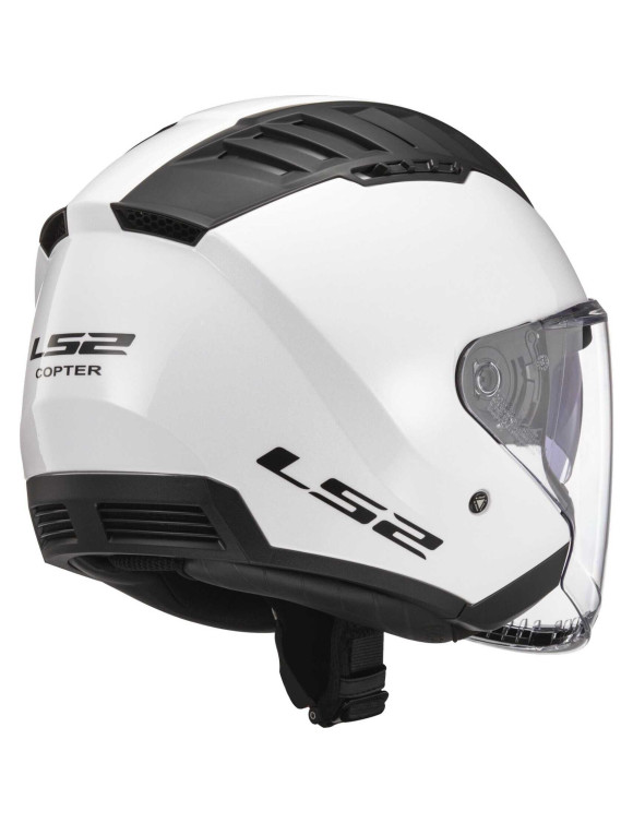 Casque Moto Jet LS2 OF600 Copter II Blanc Uni Brillant - 5 Casque Moto Jet LS2 OF600 Copter II Blanc Uni Brillant - 5