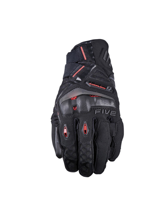 Guantes Moto Touring para Hombre Five TFX1 Airflow Short Negro/Rojo 81344 - 1