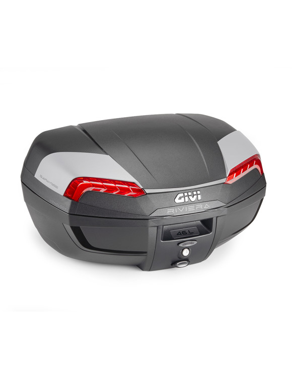 46L Monolock Top Case Givi E46 RIVIERA - Red Reflector - 1