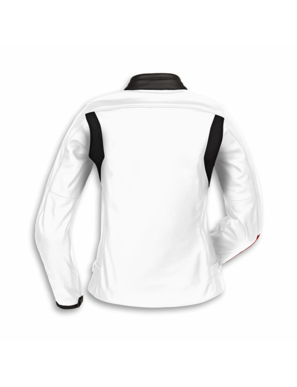 Ducati Heritage C3 White Original Women's Leather Motorcycle Jacket 9810894 - 2