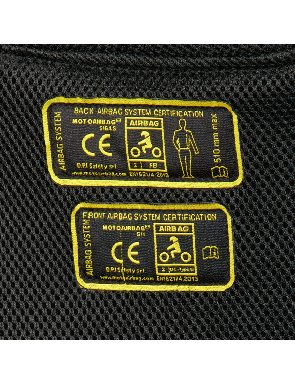Motoairbag MAB 4.0 Men's Jacket/Airbag Black/Yellow HV D4039N - 8
