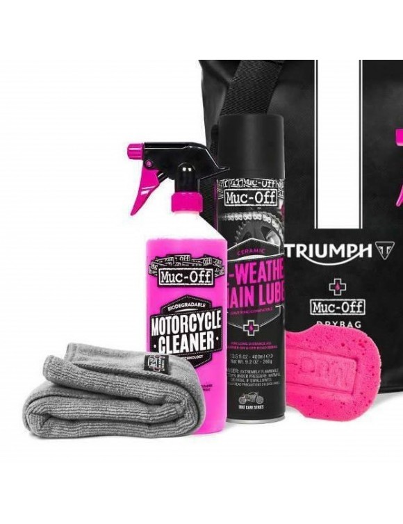 Kit nettoyage et maintenance moto haute qualité MUC-OFF X Triumph - 2