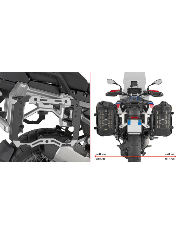 Soportes adaptadores adicionales para maletas Monokey CAM-SIDE, Givi PL5146CAM - 2 Soportes adaptadores adicionales para maletas Monokey CAM-SIDE, Givi PL5146CAM - 2