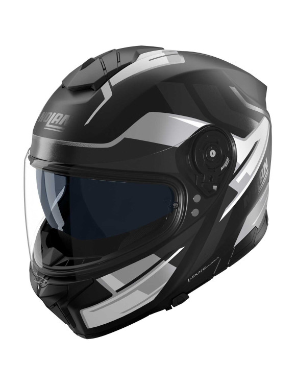 Nolan N80-8 Integral-Motorradhelm Trittico 359 Schwarz/Mattweiß - 1